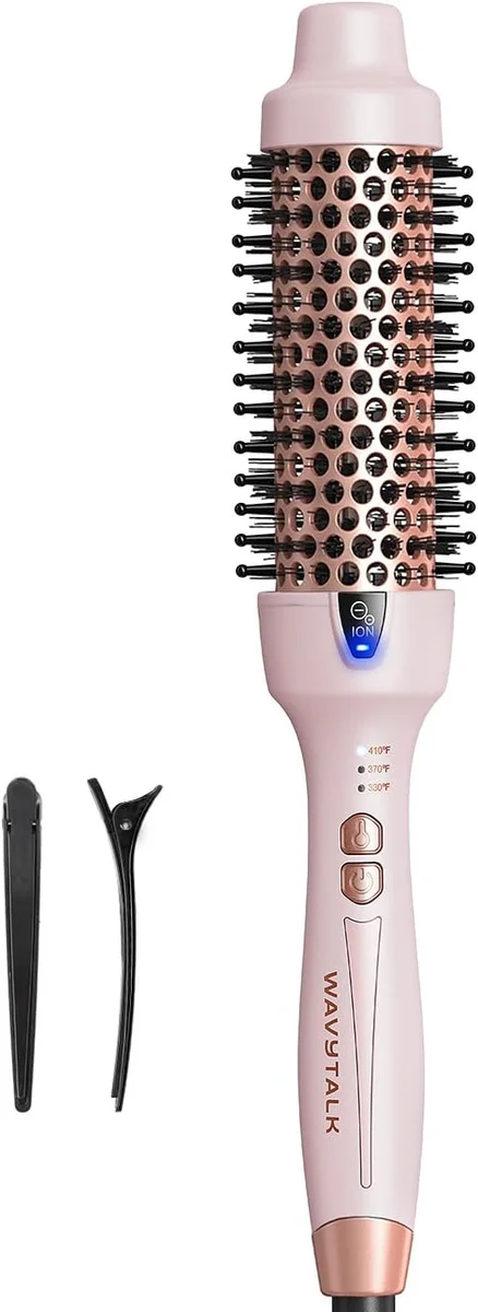 wavytalk Updated Version Thermal Brush 55US-186PK-DI-XAhQy4ZP 1.5 Inch Ionic Frizz Reduction Millennial Pink New