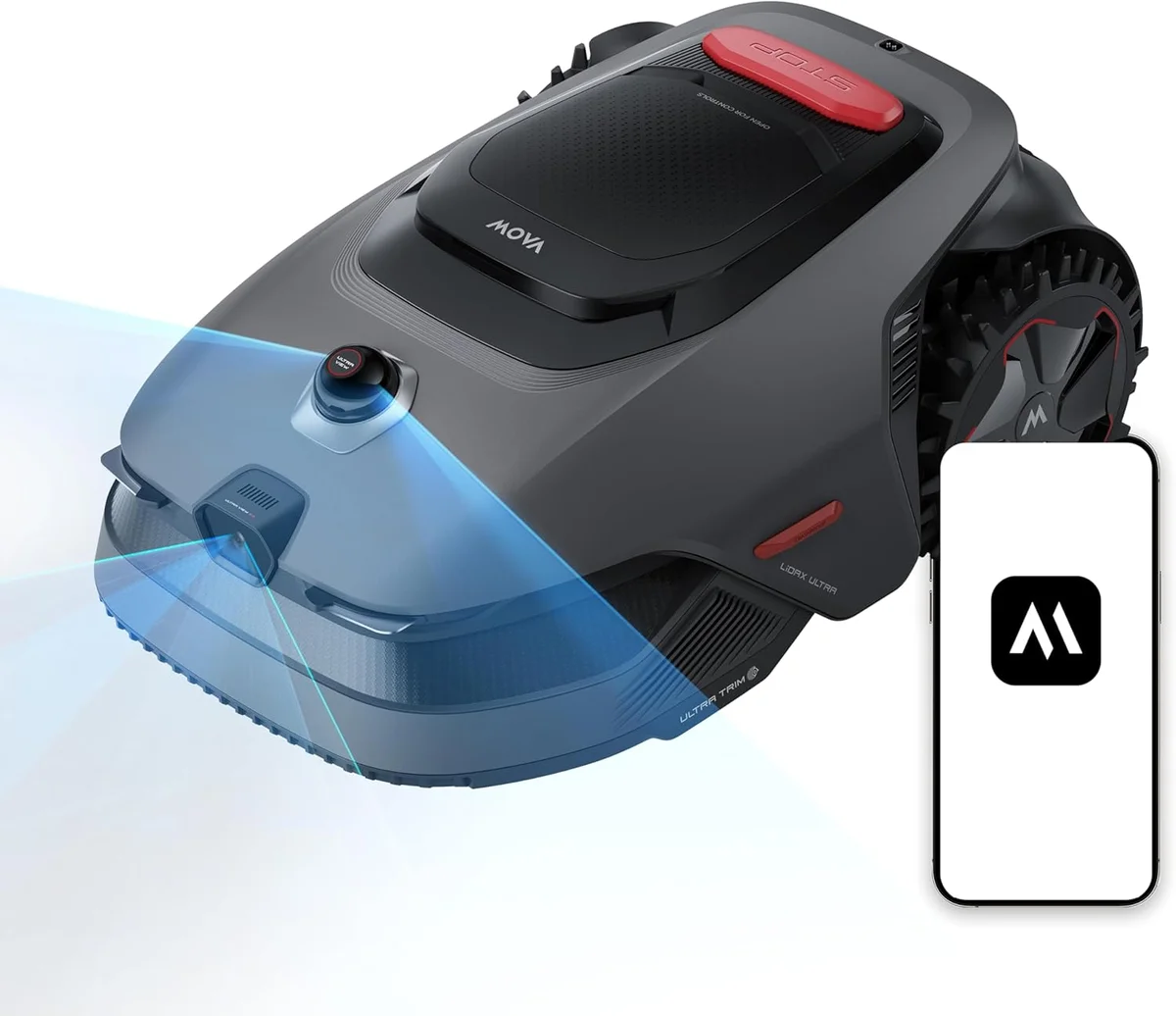 Mova LiDAX Ultra 1000 Robot Lawn Mower 360° 3D LiDAR, 45% Slope, Dual Maps - New
