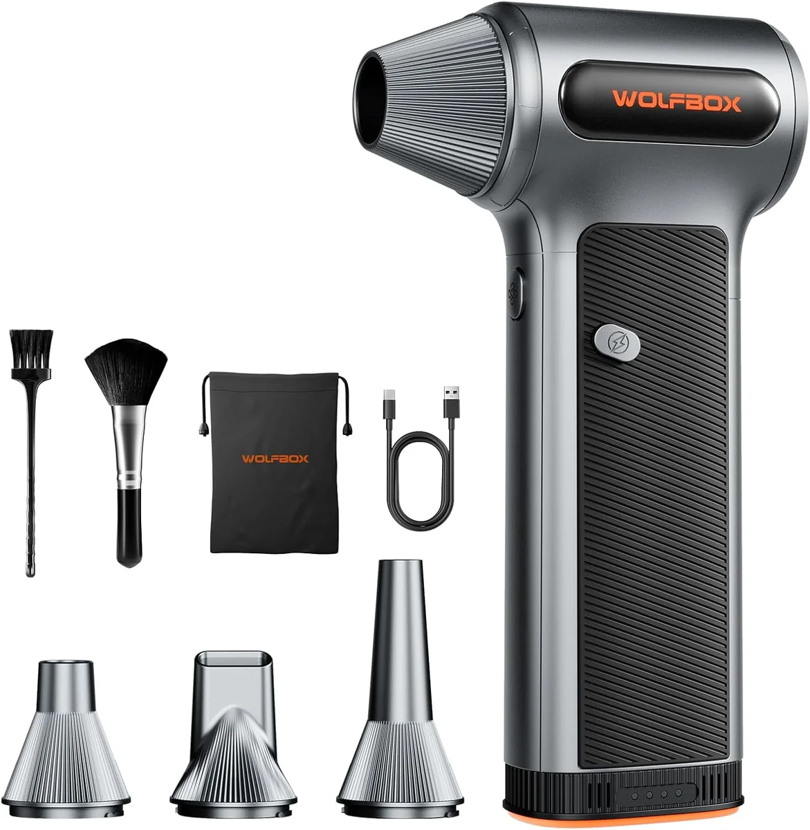 WOLFBOX MF200 Compressed Air Duster Cordless 3-Speed Adjustable Mini Blower - New