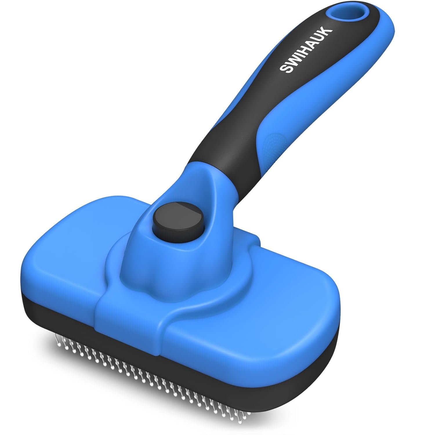 Swihauk Self Cleaning Slicker Brush DB-202301 Easy Deshedding Tool for Dogs & Cats Blue New